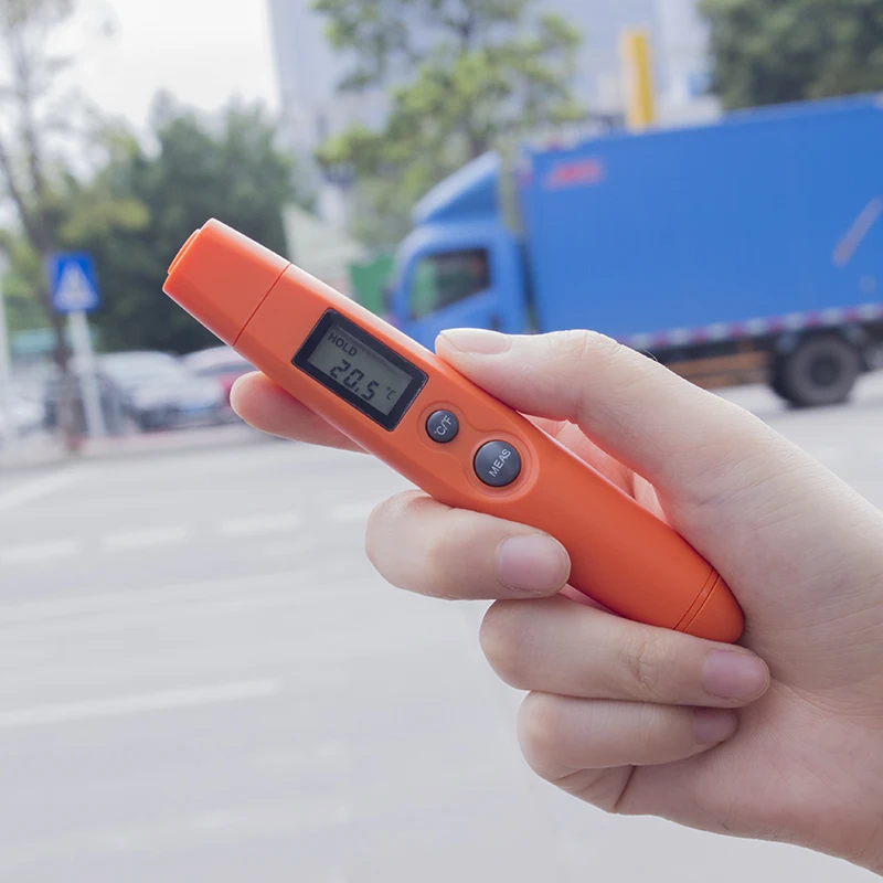 Цифровой ЖК-Инфракрасный мини-термометр измеритель температуры тестер Красный Лазерный Карманный Бесконтактный пирометр ручка бытовой