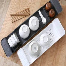 Rack Shelf Bath-Tray Towel-Storage Retractable Kitchen-Sink-Drain-Holder Multi-Function