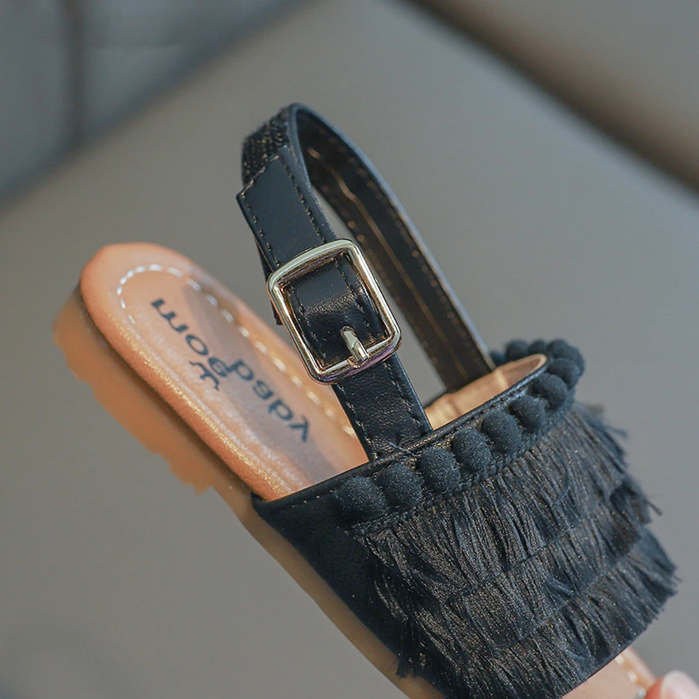 LOOZYKIT Summer Kids Shoes Children Toddler Fashion Princess Shoes Rhinestone Rabbit Ears Girls Casual Sandals Size 21-30