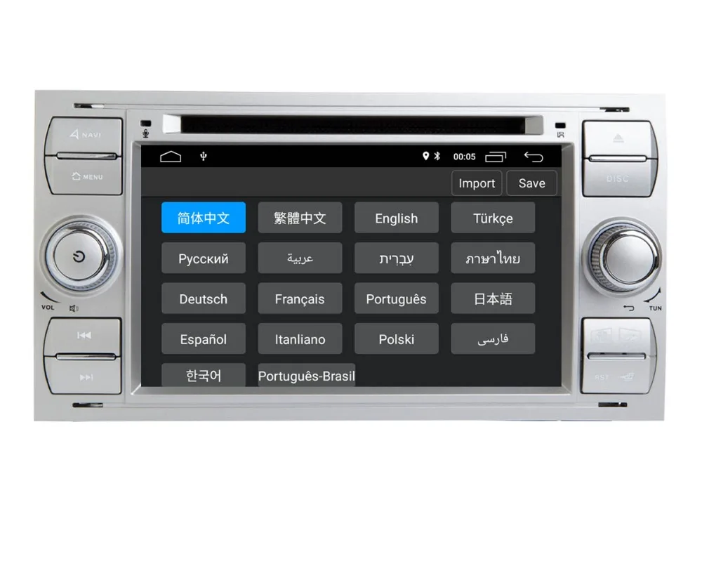 Android 9,0 автомобильный dvd-плеер для Ford Focus Kuga транзит Wifi 3g gps Bluetooth Радио RDS SD управление рулем
