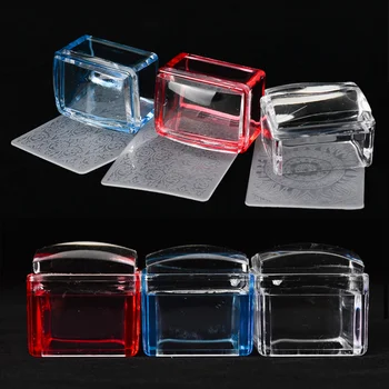 

1pc Silicone Nail Stamper Scraper Set Square Nail Art Stamp For Stamping Polish Print Manicure Image Plate Tool LE622-1