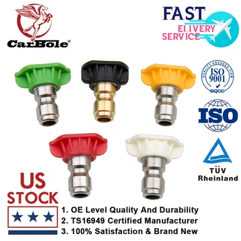 

100% Brand New 5pcs Power Pressure Washer Quick Connect Wand Gun Replacement Spray Nozzle Tips W/1/4" Quick Connect Attachment
