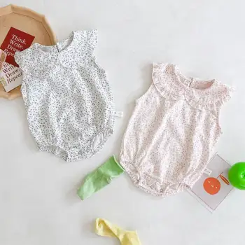 

0-24M Newborn Baby Girl Bodysuit Floral Jumpsuit Baby Sleeveless Sunsuit Summer Clothes Outfits