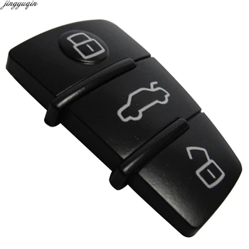 

2pcs Rubber Car Remote Key Pad Fob Cover Case 3 Button Replacement For Audi A3 A4 A5 A6 A8 Q5 Q7