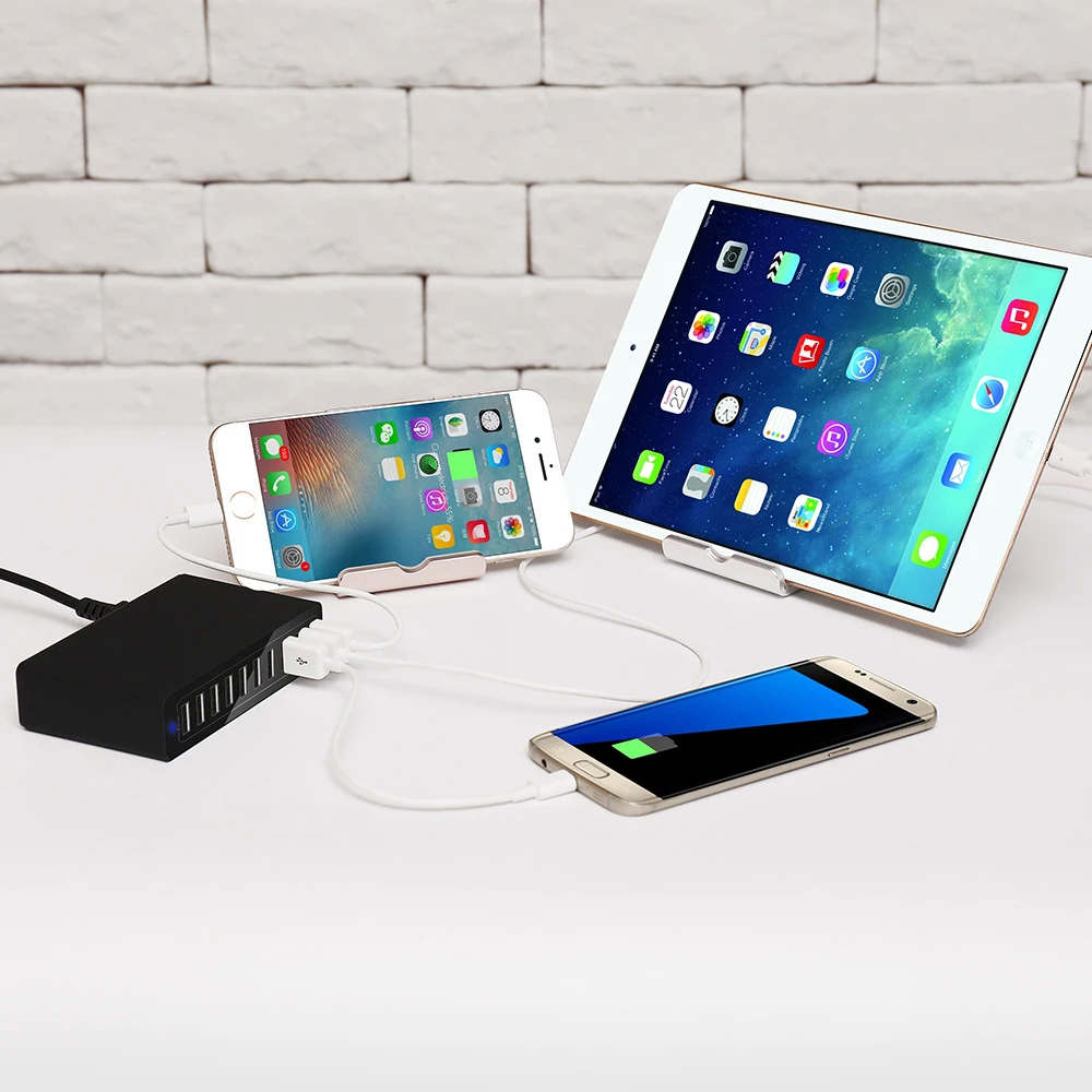 10 USB ports Quick charge Charger Station Dock with cable 50W US AU EU UK KR plug for iphone ipad PC Kindle Multi USB Charger 65 watt usb c charger