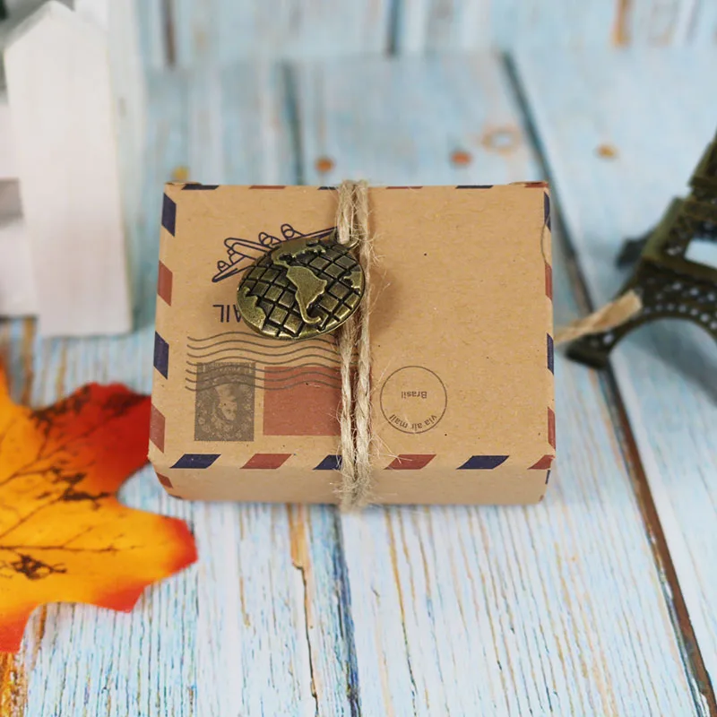 50 шт DIY крафт-коробка упаковка для детского душа Подарочная коробка с подвеской Дети День рождения украшения