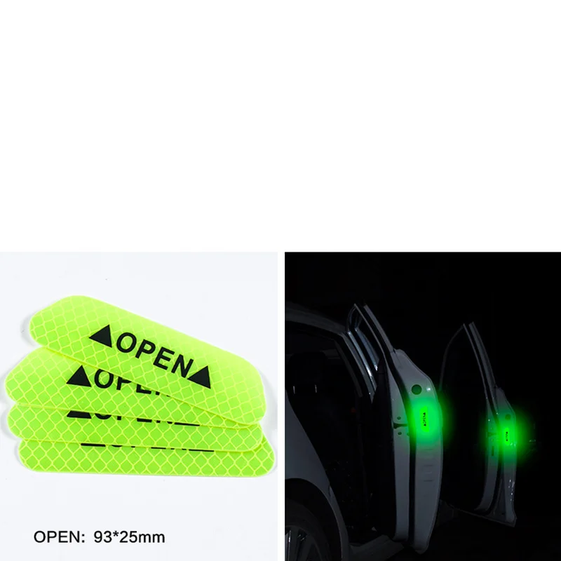 

4pcs Car door safety anti-collision warning reflective stickers OPEN stickers For Audi A1 A2 A3 A4 A5 A6 A7 A8 B5 B6 B7 B8 C5 C6
