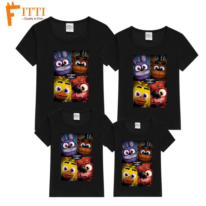 Одинаковые Семейные наряды Five Nights At Freddy хлопковая футболка одинаковые папа дочь