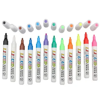 

Dust-free Water-soluble Liquid Chalk Marker Pen12-color Children's Painting Pen 5ml Drawing Office School Supplies Accessories