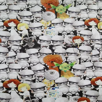 

Cartoon Girl Boy Animal Helmet 100% Cotton Fabric for Girl Clothes Hometextile Cushion Cover Backpacks Curtain DIY 140cm Width