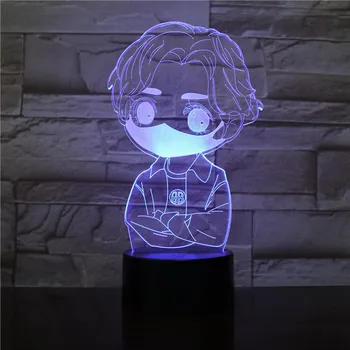 

3D-2518 Boy with Mask Shape LED Acrylic Night Light with 7 Colors Touch Remote Control Illusion Change Gift for Lovers