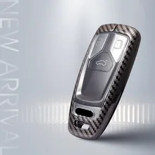 

Carbon fiber+TPU Car Remote Key Case Cover Shell Fob For Audi A4 B9 A5 A6 8S 8W Q5 Q7 4M S4 S5 S7 TT TTS TFSI RS Accessories