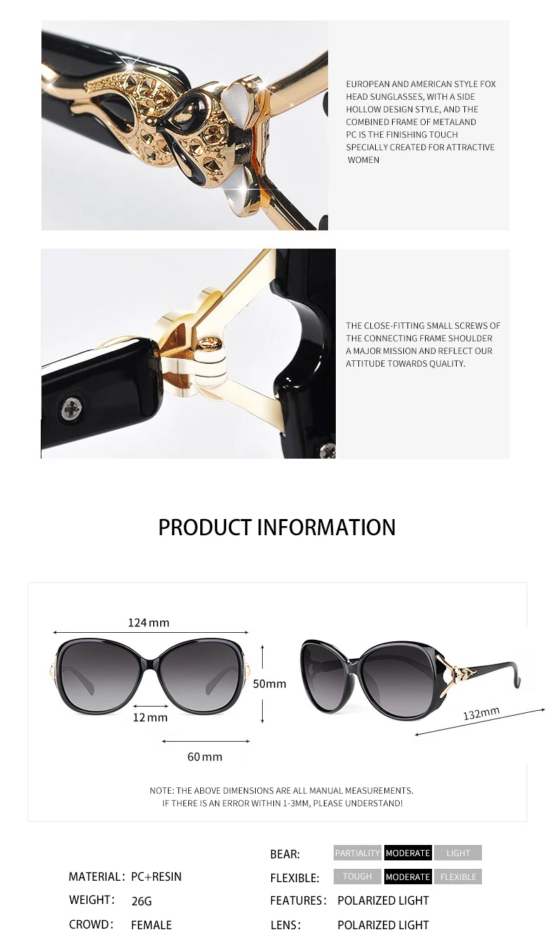 designer sunglasses for women Vintage Polarized Sunglasses Women Brand Designer Elegant Decoration Lunette De Soleil Femme Fashion Sunglasses Driving Summer ray ban sunglasses women