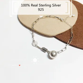

100% Pure 925 Sterling Silver Jewelry Unique design Dongdaemun Vintage Handwear Bracelet Luxury Brand Jewelry Europe INS Style