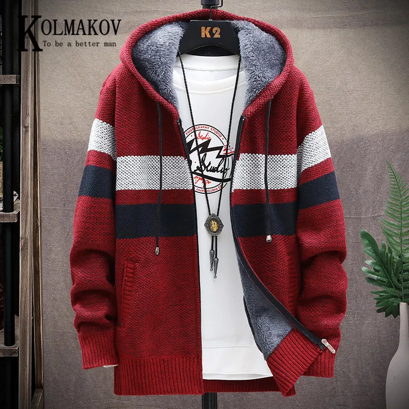 Cashmere Cardigan Sweater Jackets Coat Male Mens Large-Size Winter New Autumn And KOLMAKOV