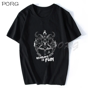 

LETS READ Gothic Graphic T Shirts Vintage Streetwear T-shirts Oversize Harajuku Men's Shirts for Boys Droshipping Black Tshirt