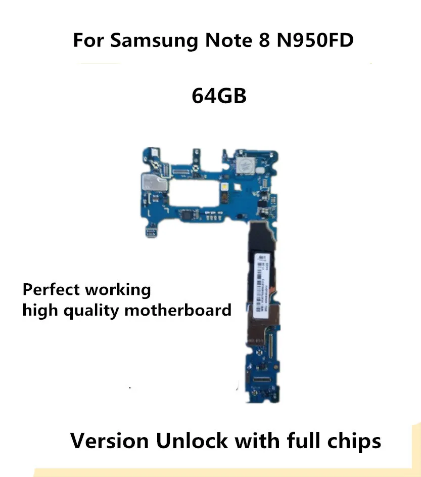 Используется оригинальная материнская плата для Samsung Note 8 N950FD разблокированная материнская плата, логическая плата протестированная пластина