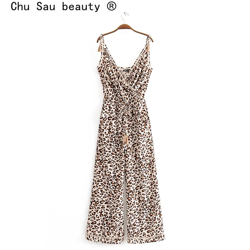 Chu Sau beauty, новая мода, Boho, Леопардовый принт, слинг, Комбинезоны для женщин, праздник, шикарный, кружева, пэчворк, комбинезон, женский, летний, пляжная одежда