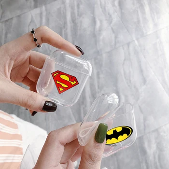 

Case for Airpods Superman Spider-Man For AirPods Cover Cartoon Wireless Earphone Accessories for Apple Airpods Soft Case Bag