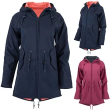 3XL Женская ветрозащитная верхняя одежда зимняя водонепроницаемая куртка с капюшоном теплое бархатное длинное пальто уличная спортивная ветровка D35
