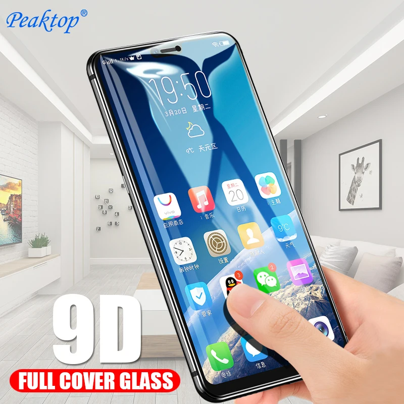 9D закаленное стекло для OPPO F9 oppo R15 R17 защитное A7 AX7 Realme U1 oppoF9 oppoR15 F7 F5 защита экрана |