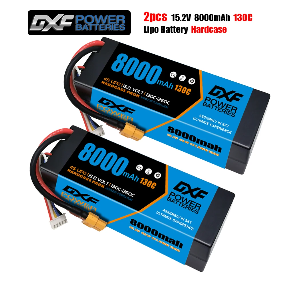 2 шт. DXF Lipo Батарея 4S 14 8 V 15 HV 5200 мА/ч 6400 6750 8000 50C 100C 200C 140C 280C 130C 260C для RC 1/8 багги
