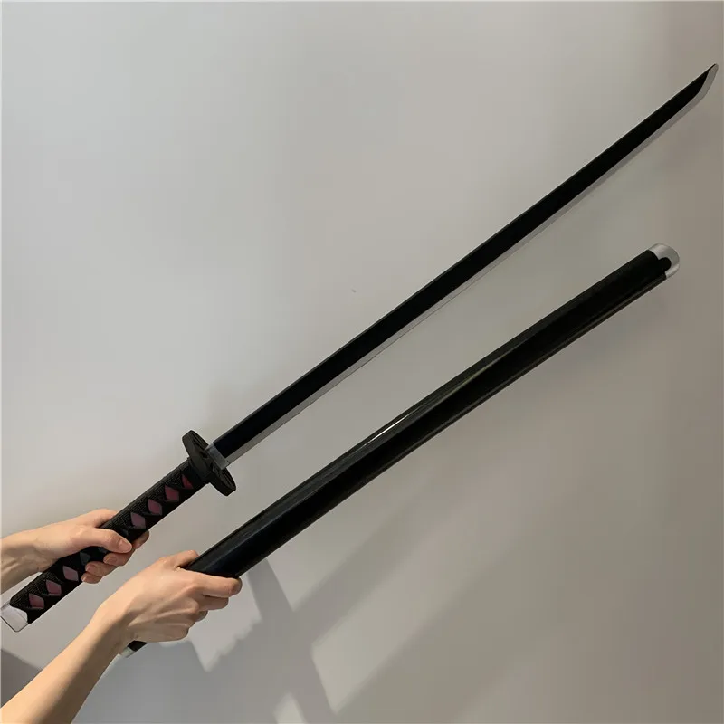 Cosplay 1:1 Demon Slayer Sword Weapon Kimetsu no Yaiba Kamado Tanjirou Black Sowrd Ninja Knife Prop Model Toy 104cm | Игрушки и хобби