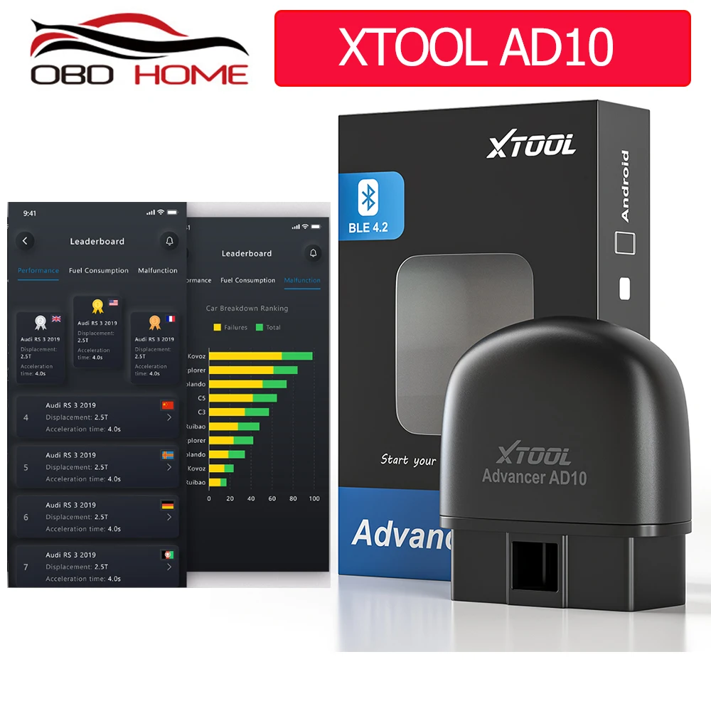 XTOOL AD10 OBD2 сканер OBD 2 считыватель кодов двигателя диагностический инструмент