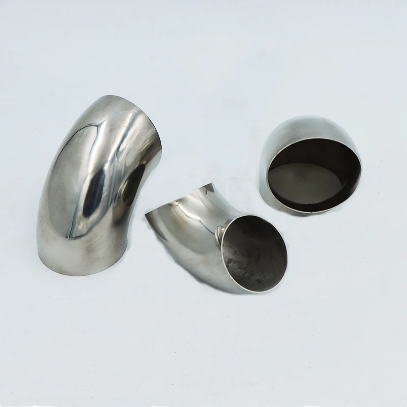 89mm 102mm 108mm 114mm OD Sanitary Butt Weld 45 Degree Elbow Bend Pipe 304 stainless steel car exhaust pipe muffler welded pipe