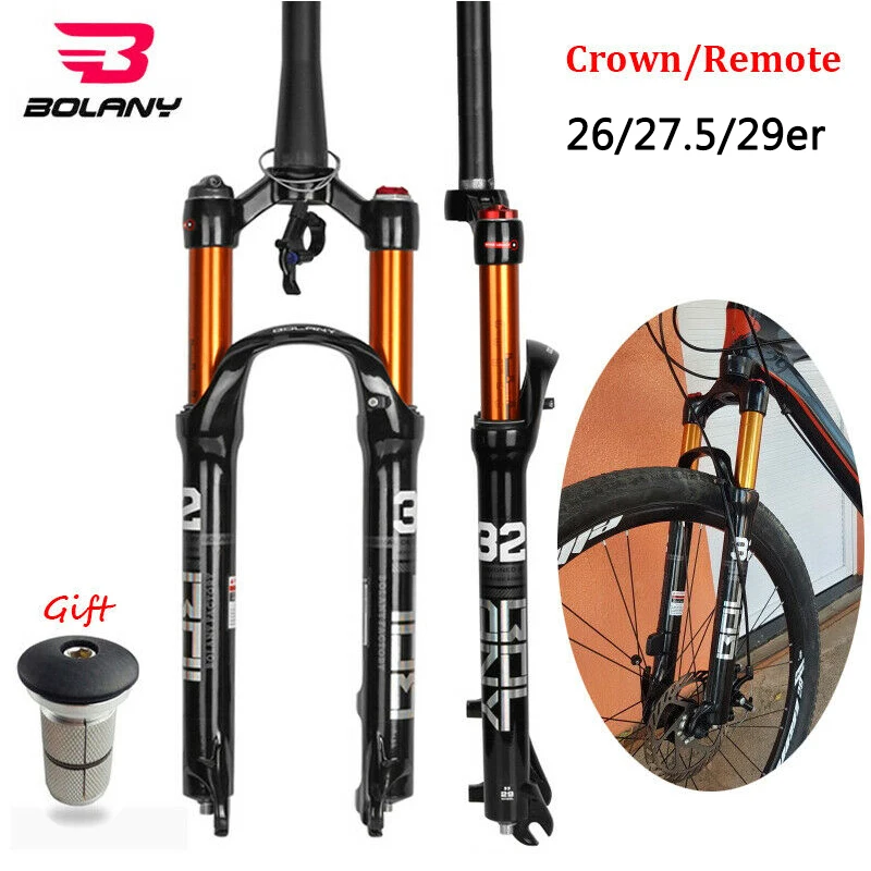 

BOLANYMountain Bike Forks 26/27.5/29 inch MTB Bicycle Supention Fork 9mm Quick Release Ultralight Integrated bike fork