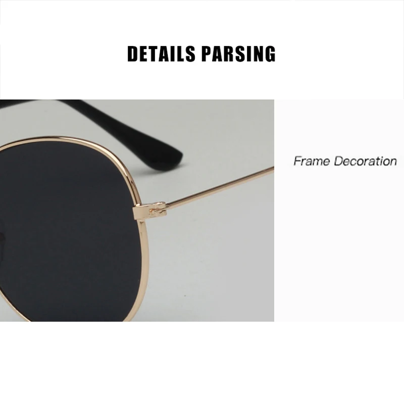 sunglasses for women Round Style Glasses Metal Eyeglasses Frame UV400 Casual Sunglasses Outdoor Accessories Gafas De Sol Redondas rose gold sunglasses