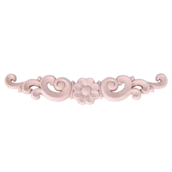

Exquisite Classic Wood Carved Flower Applique Furniture Natural SIZE:16 x 3CM