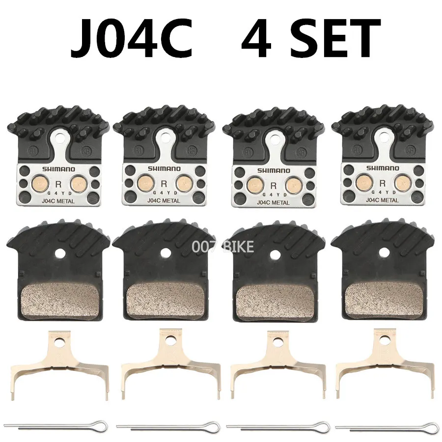 J04C 4 SET Shimano J04C Alfine XTR XT SLX DEORE J04C Melal колодки Disque Patins de Freinage тормозные дисковые колодки M785 M675 M7000 M8000 M9000 F03C - Цвет: J04C 4 SET