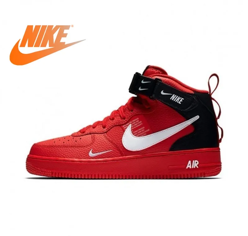 Дешево Оригинальные подлинные мужские кроссовки для скейтборда от Nike Air Force 1 с воздушной подушкой, новинка 2019, уличная спортивная обувь, прочные мо...