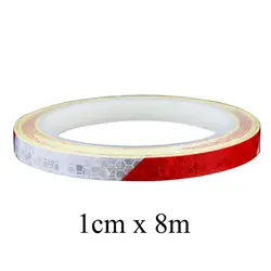 Bande réfléchissante pour vélo Fluorescent, 1cm x 8m, autocollant de vélo, accessoires de moto, décoration de route 