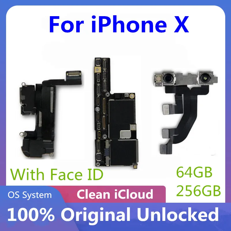 Заводская разблокированная материнская плата для iPhone X с идентификатором