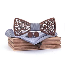 Деревянный галстук-бабочка и носовой платок галстук-бабочка галстук Homme Noeud Papillon Corbatas Hombre Pajarita подарок для мужчин на Рождество