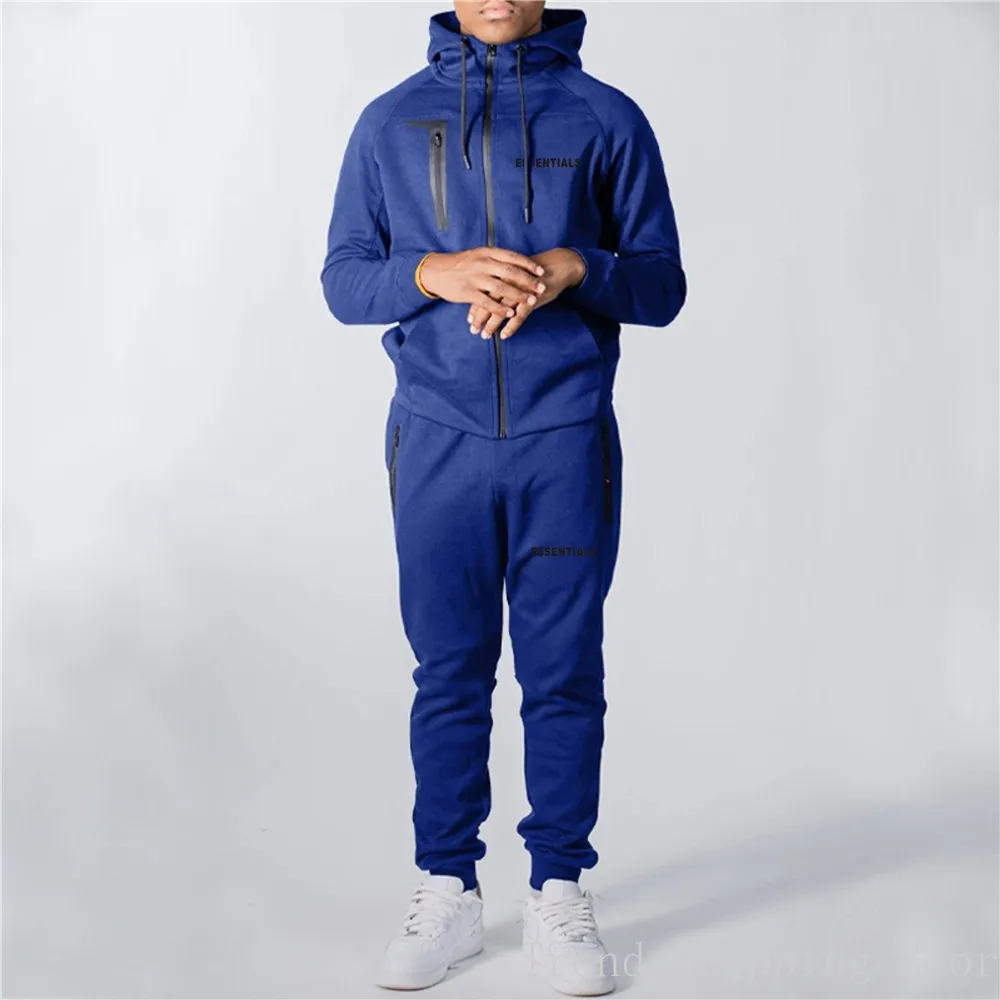 21SS Essentials Hoodie Set Men's Women's Fashion Sweatshirt 2piece Set Essentials Casual Sweatpants Hip Hop Jogging Sports Set mens 2 piece set