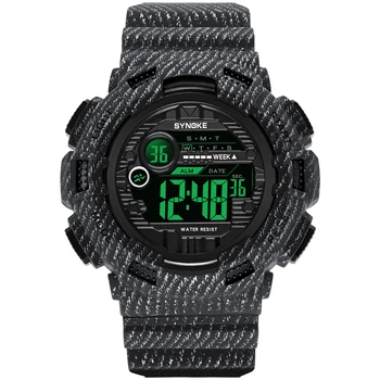 

PANARS Digital Watch Men Sport Watches Electronic LED Male Wrist Watch For Men Clock Denim Black Military Army Wristwatch
