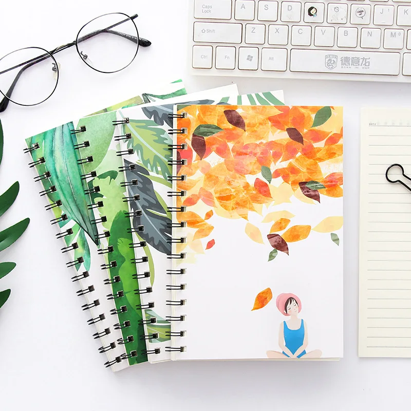 138x207mm A5 size line notebook White cover coil notepad fresh lovely Drawing Daily Weekly Planner Agenda Book Pads Stationery 138x207mm A5 size line notebook White cover coil notepad fresh lovely Drawing Daily Weekly Planner Agenda Book Pads Stationery