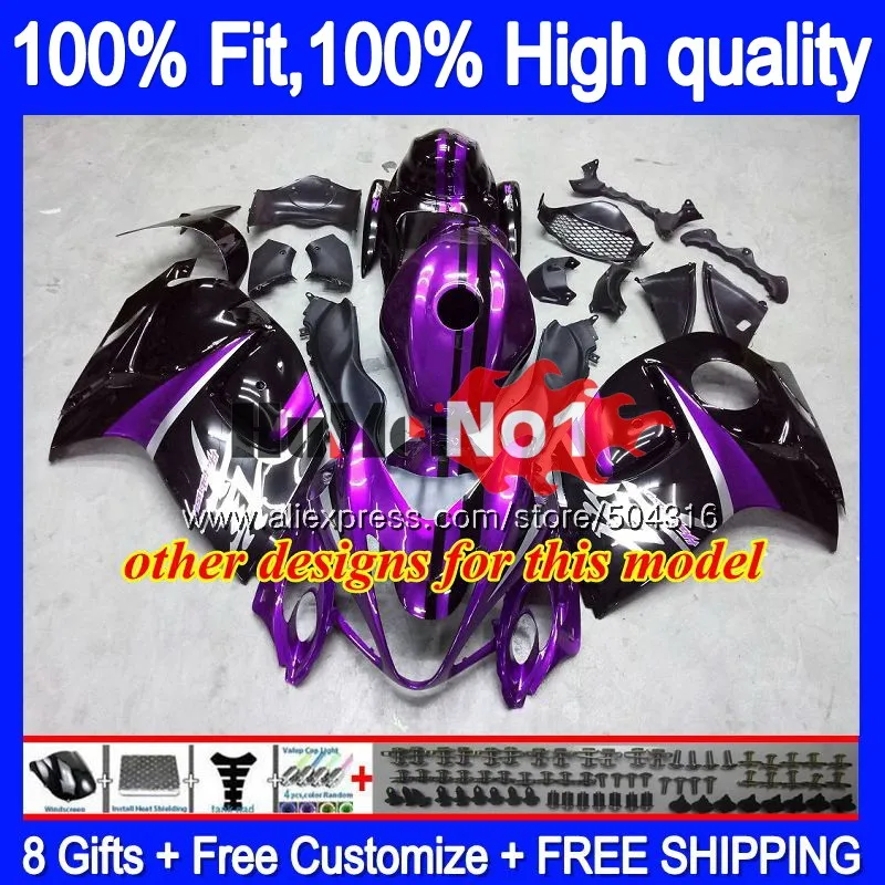 Инъекции для SUZUKI GSXR 1300 Hayabusa 2008 2013 30MC. 136 Фиолетовый GSXR-1300 GSXR1300 08 13, 14, 15, 16 лет обтекатель