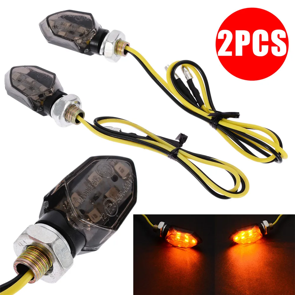 4x LED Motorbike Turn Lights Universal Signal Indicator Lamp Motorcycle Amber 4x LED Motorbike Turn Lights Universal Signal Indicator Lamp Motorcycle Amber