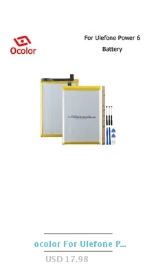 Ocolor для Ulefone power 6 ЖК-дисплей и сенсорный экран с заменой рамки+ Инструменты+ клей для телефона Ulefone power 6+ пленка