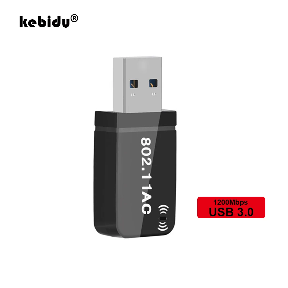 Kebidu 2 4G 5G двухдиапазонный беспроводной Lan USB WiFi адаптер 1200 Мбит/с гигабитный 8812BU Wi Fi
