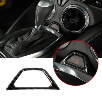 

NEW-Carbon Fiber Emergency Light Switch Cover Trim for Chevrolet Camaro 2017+