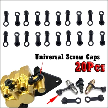 

Wooeight 20x Universal Rubber Brake Bleeder Valve Cover Screw Cap Grease Zerk Fitting Dustproof Caps Car Motorcycle Accessories