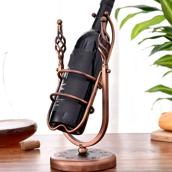 

SZS Hot Creative Metal Wine Rack Creative Swing Small Wine Rack Bar Stand Display Stand Bracket Decoration