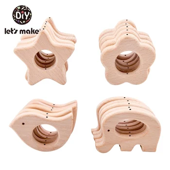 

Let'S Make Wooden Teethers Original Beech Wood Pendant With Hold Bpa Free Teething Chips Teether Rattle Sensory Diy Accessories