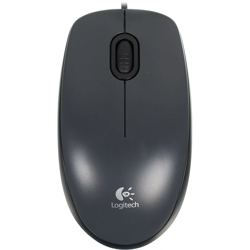 Мышь LOGITECH M90, проводная, USB, черный и темно-серый