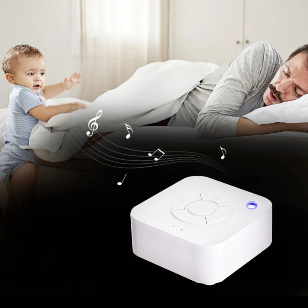 Детская белая шумовая машина USB перезаряжаемая таймизированная отключение сна звуковая машина для сна Релаксация для взрослых офисных